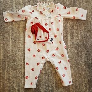 NWT Baby girls one-piece outfit plus headband